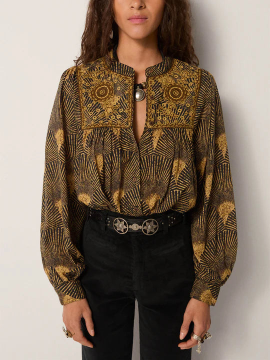 Blouse Triana - Paon Avocat - MAISON HOTEL