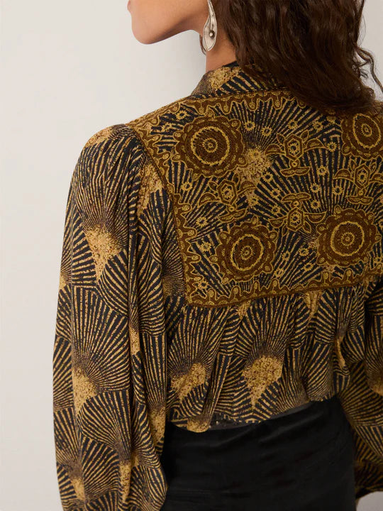 Blouse Triana - Paon Avocat - MAISON HOTEL
