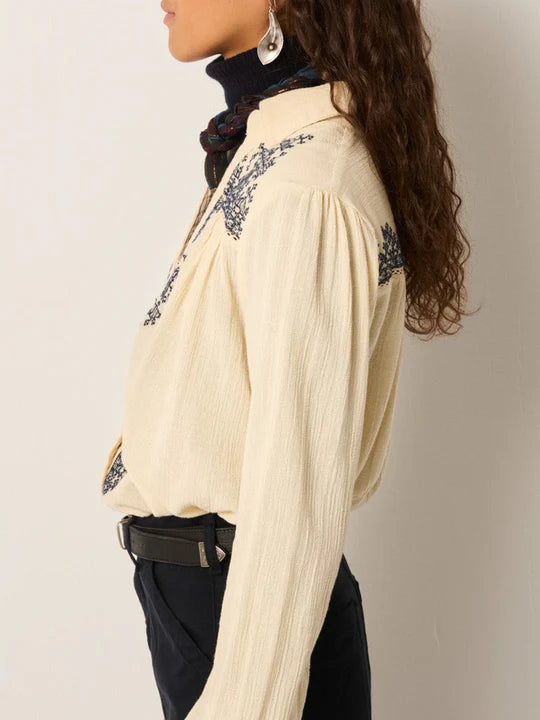 Blouse Amrit - Bleu marine - MAISON HOTEL