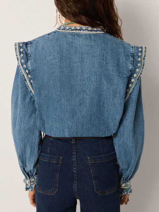 Blouse Narciso - Bleu clair - MAISON HOTEL