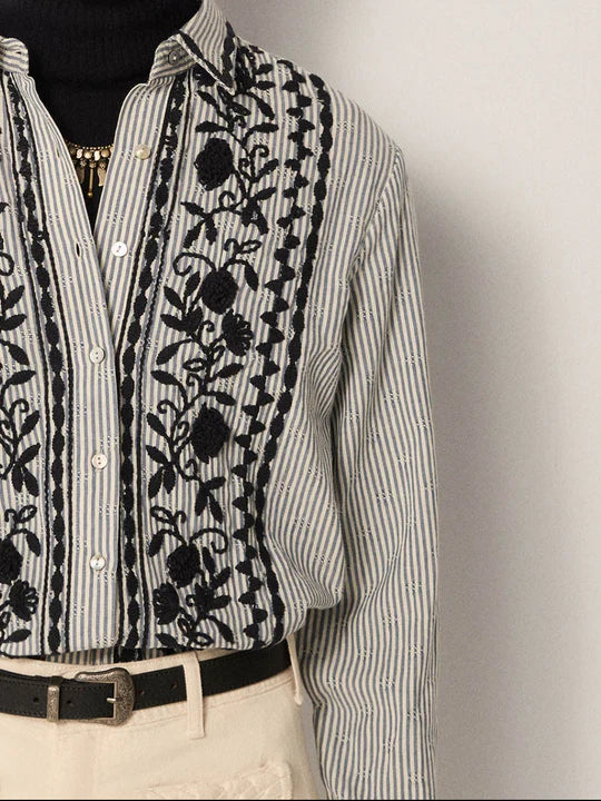 Blouse Amanda - Laberynth Azzurro - MAISON HOTEL