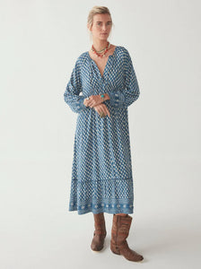 Robe Antonia - Bleu Simone - MAISON HOTEL