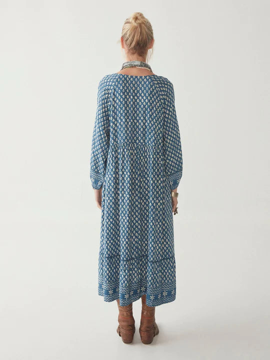 Robe Antonia - Bleu Simone - MAISON HOTEL