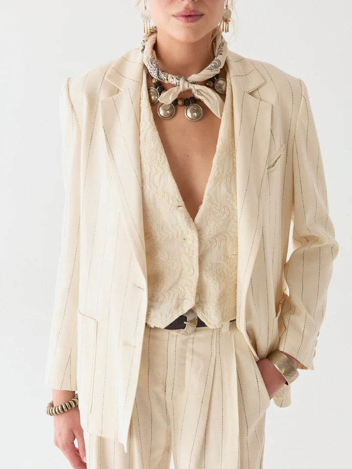 Veste Paddy - Rayures écrues - MAISON HOTEL