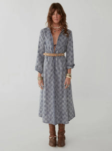 Robe JUSTINE MAISON HOTEL shibori Ibiza blue